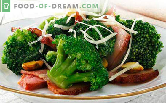 Brokoli salata - pet najboljših receptov. Kako pravilno in okusno kuhano brokolijevo solato.
