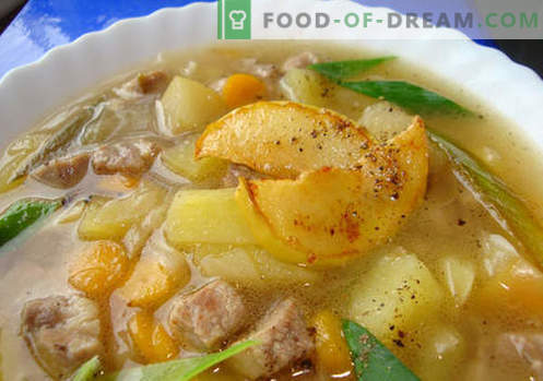 Свинска супа - най-добрите рецепти. Как да правилно и вкусно готви супа в свинско бульон.