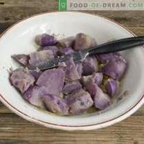 Posna solata z vijoličnim krompirjem
