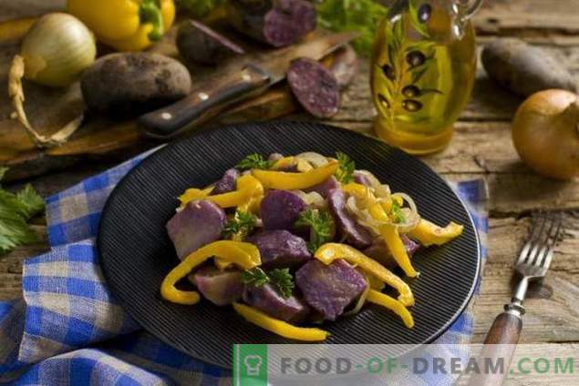 Posna solata z vijoličnim krompirjem