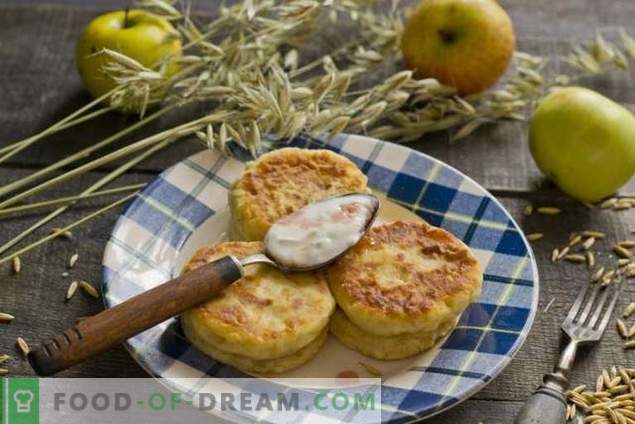 Prehranske sirne pogače z jabolki