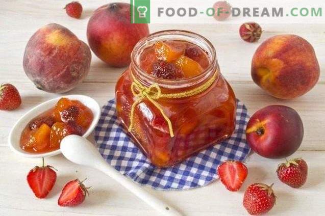 Džem iz jagod in sadja breskev, jagod in nektarin