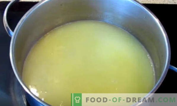Oljuščeno testo za eklerje, recepti za mleko, margarino, rastlinsko olje