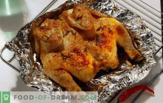 Dišeče in sočno piščančje v foliji v pečici - hitro, preprosto in okusno. Kuhanje piščanca v foliji v pečici - recepti po korakih