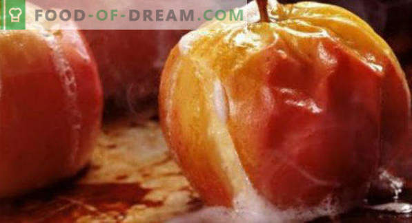Kako pečemo jabolka v mikrovalovni pečici, s sladkorjem, za otroka, s skuto