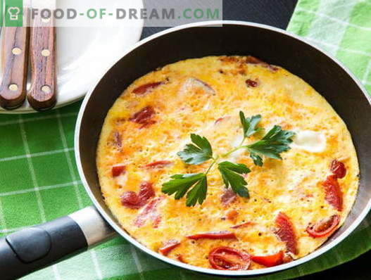 Omlet s paradižnikom - Dokazani recepti. Kako kuhati in narediti omlet s paradižnikom.