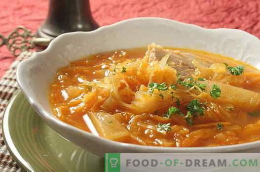 Zelja juha - najboljši recepti. Kako pravilno in okusno kuhati juho zelje.