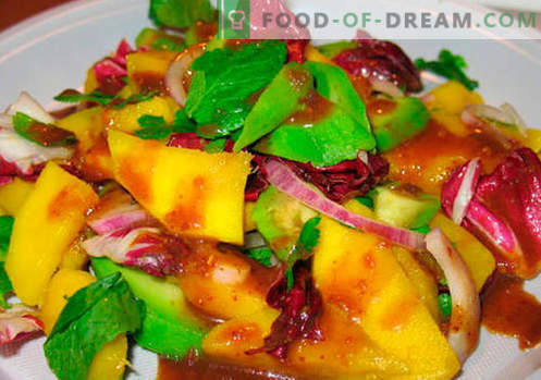 Mango solata - najboljši recepti. Kako pravilno in okusno kuhano solato z mangom