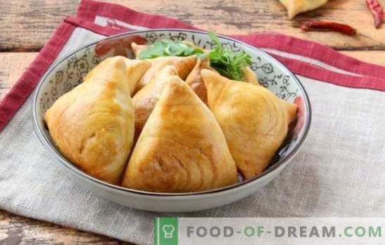 Samsa Uzbek - pecivo prihaja z vzhoda. Najboljši recepti za puff Uzbek samsa z jagnjetino, krompirjem, bučo in piščancem