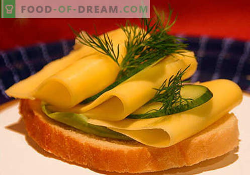 Sirski sendviči so najboljši recepti. Kako hitro in okusno kuhamo sendviče s sirom.