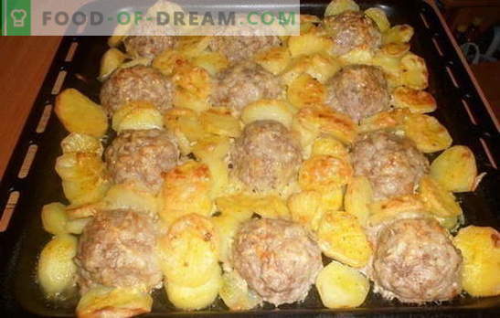 Mesne kroglice s krompirjem - kulinarični izdelek. Najboljši recepti za mesne kroglice s krompirjem: s paradižnikom, zelenjavo, sirom, kislo smetano