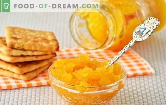 Pekarna z bučkami z pomarančami je izvirna poslastica. Izbor najboljših receptov džemi iz bučk z pomarančami