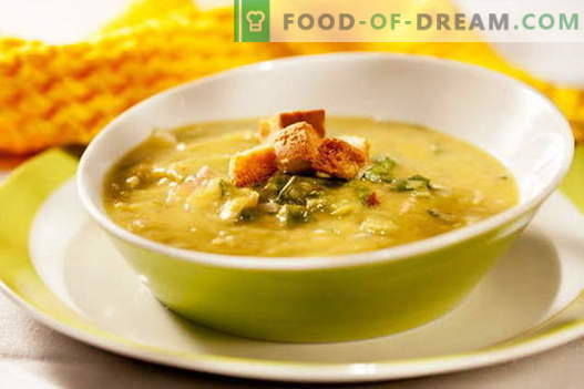 Pea juha - najboljši recepti. Kako pravilno in okusno kuhati grah juha s piščancem.