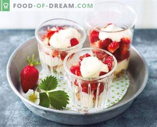 Deserti z jagodami: recepti s fotografijami za sladko poletje. Variante različnih sladic z jagodami: torte, kreme, sladoled, marshmallows