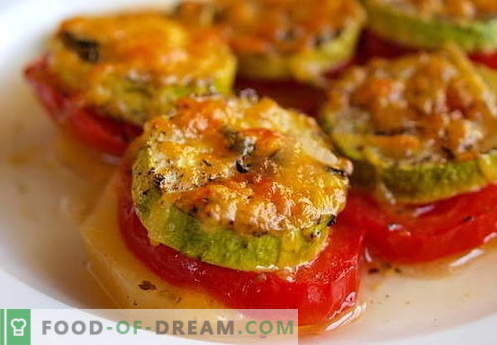 Squash tomatitega - parimad retseptid. Kuidas õigesti ja maitsev suvikõrvits keedetud tomatitega.