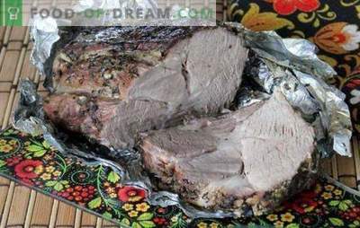 Svinjski vrat v pečici v foliji - za prave sladokusce. Različice svinjskega vratu v pečici v foliji z zelenjavo, gobami, suhimi slivami