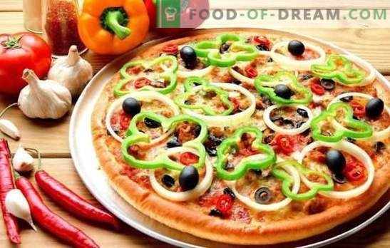 Pizza na kefirju: recept za korak za korakom za hitro testo in okusno polnjenje. Kuhanje na receptih po korakih ponudba pica na kefirju