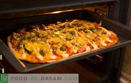 Pizza recept v pečici je najljubša hrana doma. Pizza recepti v pečici: s sirom, gobami, šunko, morskimi sadeži