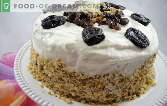 Torta s slivami - resnično kraljevska sladica! Skrivnosti peciva profesionalne izdelovalce tort s suhimi slivami