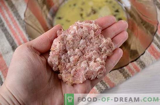 Odrezki za mleto meso: nežno, sočno, z hrustljavo skorjo. Avtorjev fotografski recept za mleto meso, pečen v ponvi v krušnih drobtinah