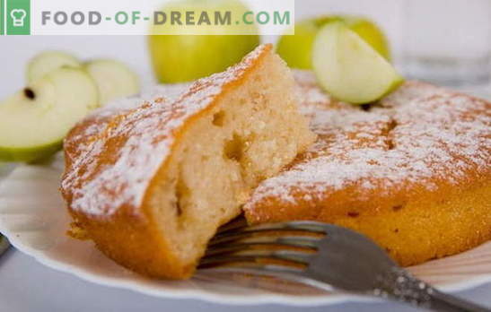 Mannik com maçãs - um bolo de uma infância despreocupada! Receitas Mannica com maçãs: no iogurte, creme azedo, leite, água, com queijo cottage