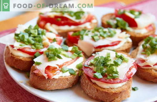 Hitri in preprosti sendviči so najboljši recepti. Kako hitro in okusno kuhati preproste sendviče v naglici.
