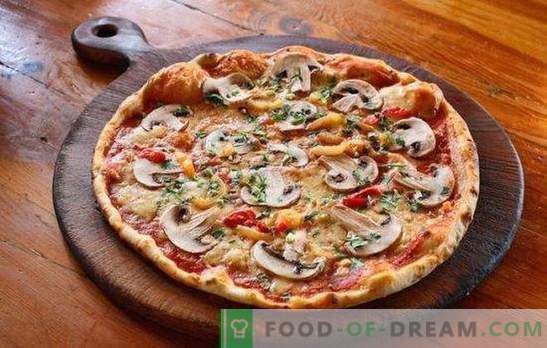 Pizza z mletim mesom in gobami: tradicionalni in izvirni recepti. Domača pizza z mletim mesom in gobami - najboljše možnosti
