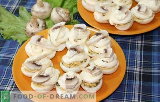 Mushroom Snack: nič dobrega! Kuhanje izvirnih gobnih prigrizkov za vsako priložnost: kaviar, sendviči, kolač