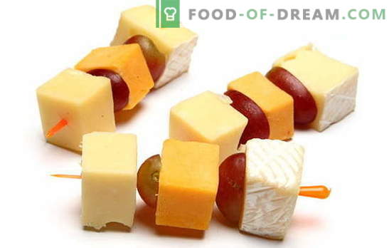 Kanape s sirom - brezhiben prigrizek za vsako praznovanje. Najboljši recepti za kanapeje s sirom: preprosti in nenavadni