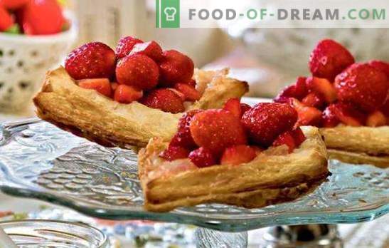 Strawberry Pies - poletje! Recepti pite z jagodami iz kvasa, puff, kefir, shortcrust