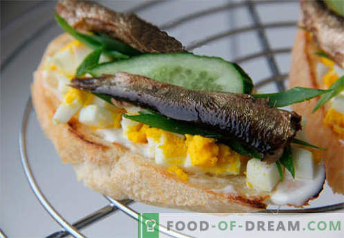 Najboljši recepti so sendviči iz tropin. Kako hitro in okusno kuhamo sendviče s papalinami.