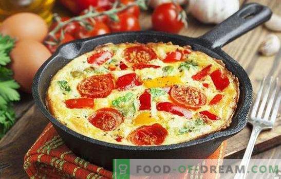 Omlet z zelenjavo - svetel in zdrav zajtrk. Kako kuhati omlet z zelenjavo v ponvi, v počasnem štedilniku, pečici in mikrovalovni pečici