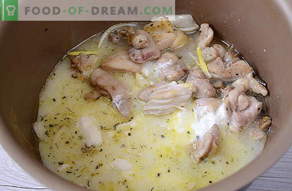 Piščančja obara z gobami: hranljiva in dišeča! Step-by-step avtorjev recept za hitro kuhanje piščanca z gobami v počasnem štedilniku