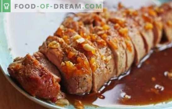 Svinjina v medni omaki je okusna jed. Kako kuhati svinjino v medu, medniški gorčici in medu v oranžni omaki