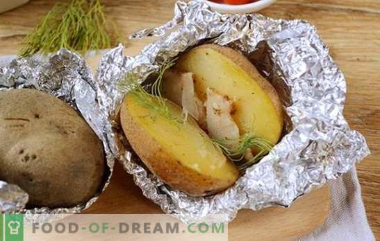 Cartofi cu slănină în cuptor în folie - un gust din copilărie! Reteta fotografica detaliata pentru cartofi de gatit cu bacon copt in folie