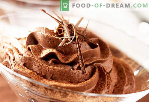 Čokoladni mousse - najboljši recepti. Kako pravilno in slastno pripraviti čokoladni mousse.