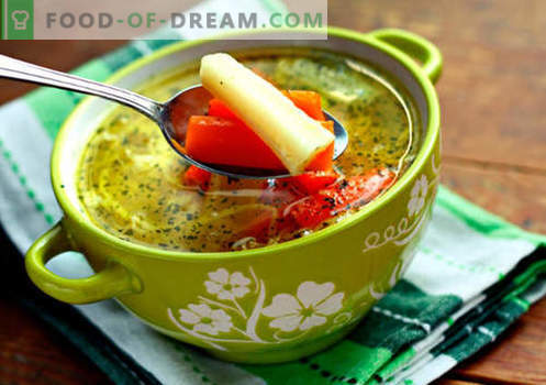 Juha z zelenjavno juho - najboljši recepti. Kako pravilno in okusno kuhati juho v zelenjavni juhi.