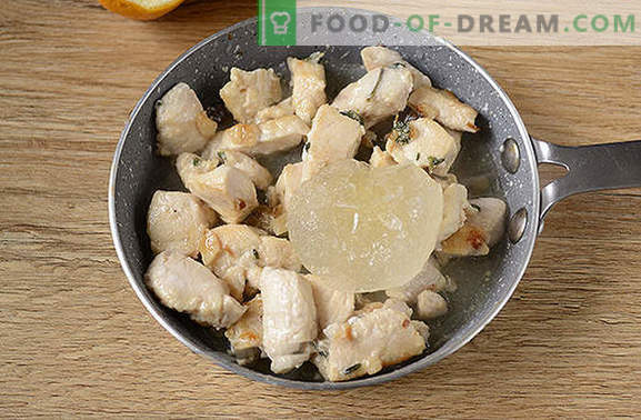 Piščančji file s timijanom: preseneti se z novim okusom običajnega proizvoda! Avtorjev foto-recept piščančjega fileja s timijanom, česnom in limono v ponvi