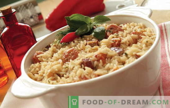 Kaj kuhati riž z mesom v pečici? Ideje za kulinarični navdih: recepti za riževe jedi z mesom v pečici