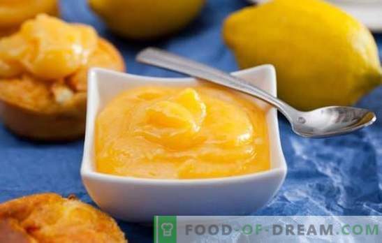 Lemon Kurd je neverjetna krema iz citrusov. Idealni recepti za aromatično limono Kurd za zajtrk, peko, sladice