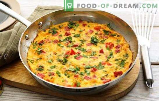 Omlet s šunko - bogat in okusen zajtrk v naglici. Najboljši recepti za omlet s šunko, sirom, zelenjavo, začimbami