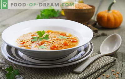 Sopa de lentilha vermelha - picante e picante. Receitas nacionais para sopas de lentilhas vermelhas saudáveis ​​e não nutritivas