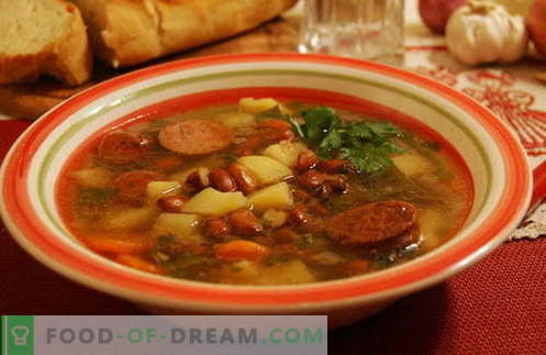 Juha iz fižola - najboljši recepti, triki in skrivnosti. Kako kuhati okusno juho iz fižola: z mesom, slanino, piščancem