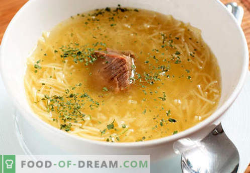 Juha z rezanci - Dokazani recepti. Kako pravilno in okusno kuhati juho s testeninami.