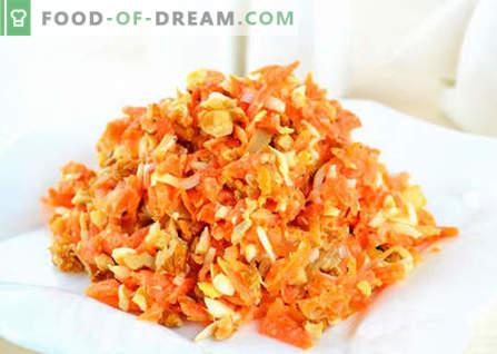 Варена салата от моркови - най-добрите рецепти. Как правилно и вкусно приготвена салата с варени моркови.