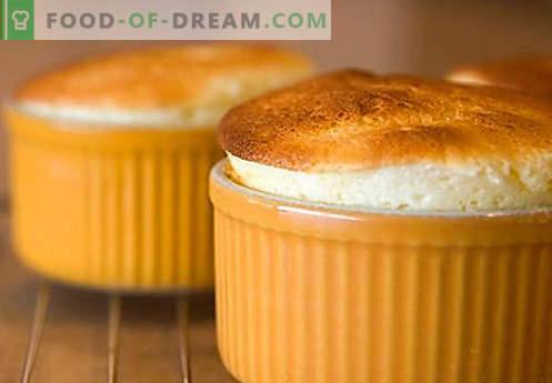 Cream soufflé - najboljši recepti. Kako hitro in okusno kuhati kremo sufle.