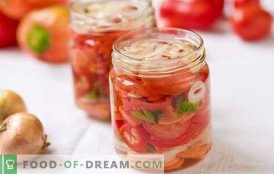 Sladka paradižnikova solata za zimo: najboljši recepti za originalni prigrizek. Skrivnost okusne sladke paradižnikove solate za zimo