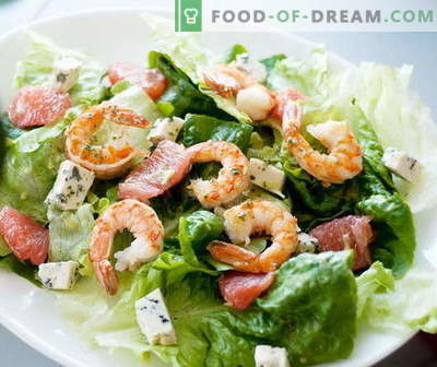 Garneļu salāti - labākās receptes. Kā pareizi un garšīgi gatavot garneļu salātus.