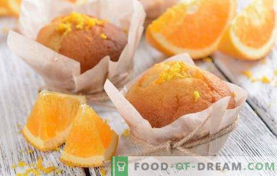 Oranžni kolački - navijte! Recepti za aromatizirane, nežne, sladke in zračne pomarančne kolački