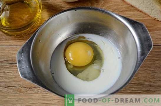 Croutons mit Milch im Ei: Snack in fünf Minuten! Wie man Croutons mit Milch in einem Ei kocht: ein schrittweises Foto-Rezept